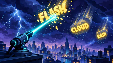 Type Storm cover art (a game we make)